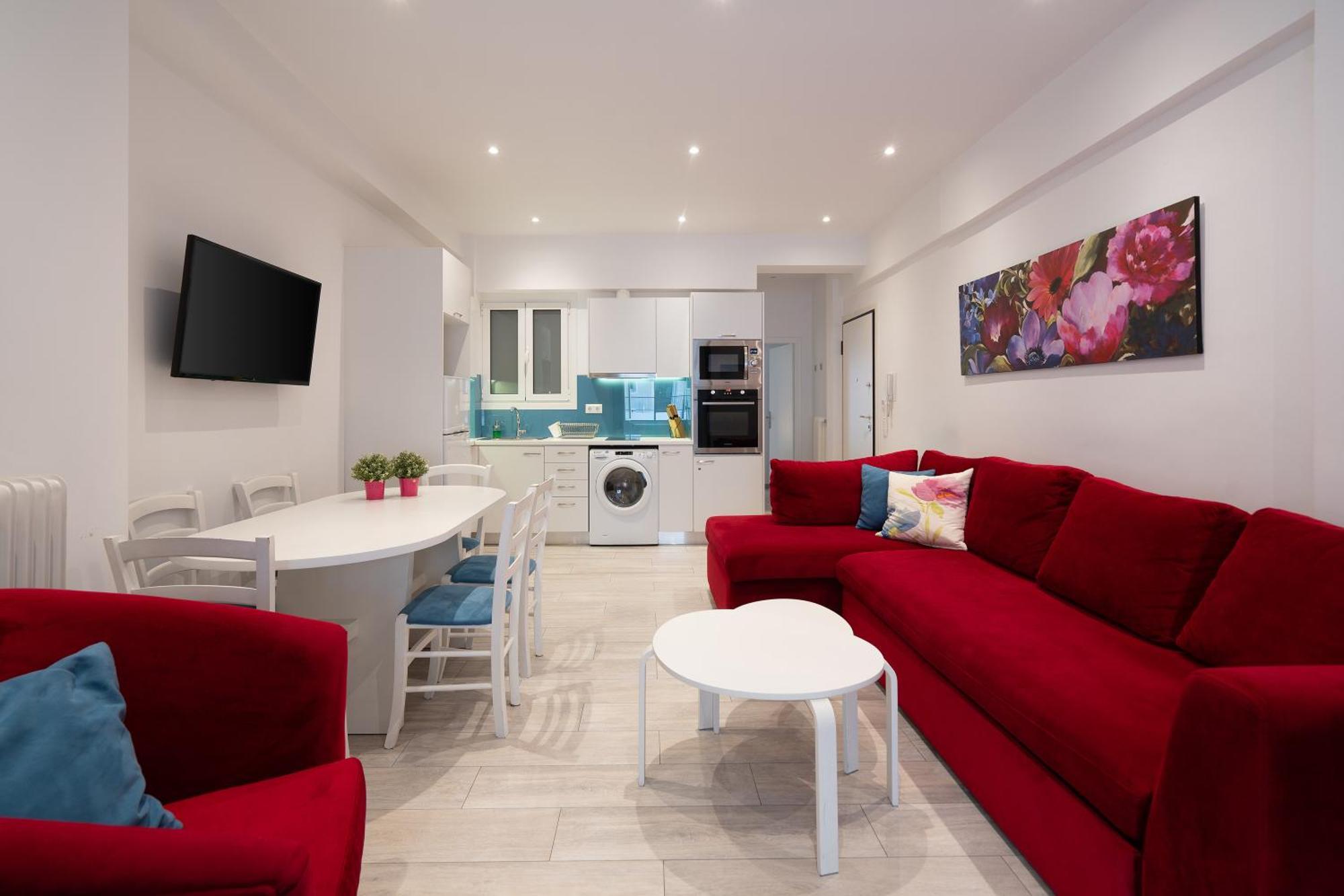 Vibrant & Cozy Apt In Atene Esterno foto